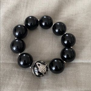Vivienne Westwood black bead bracelet